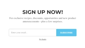 newsletter signup for WordPress websites