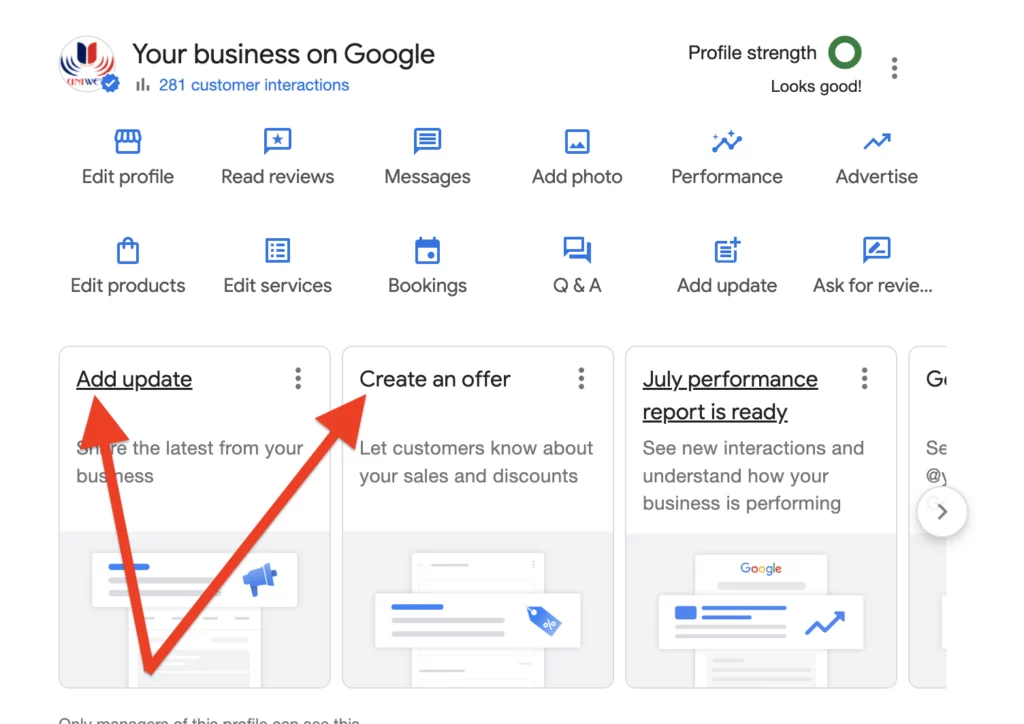 updates to google business listing