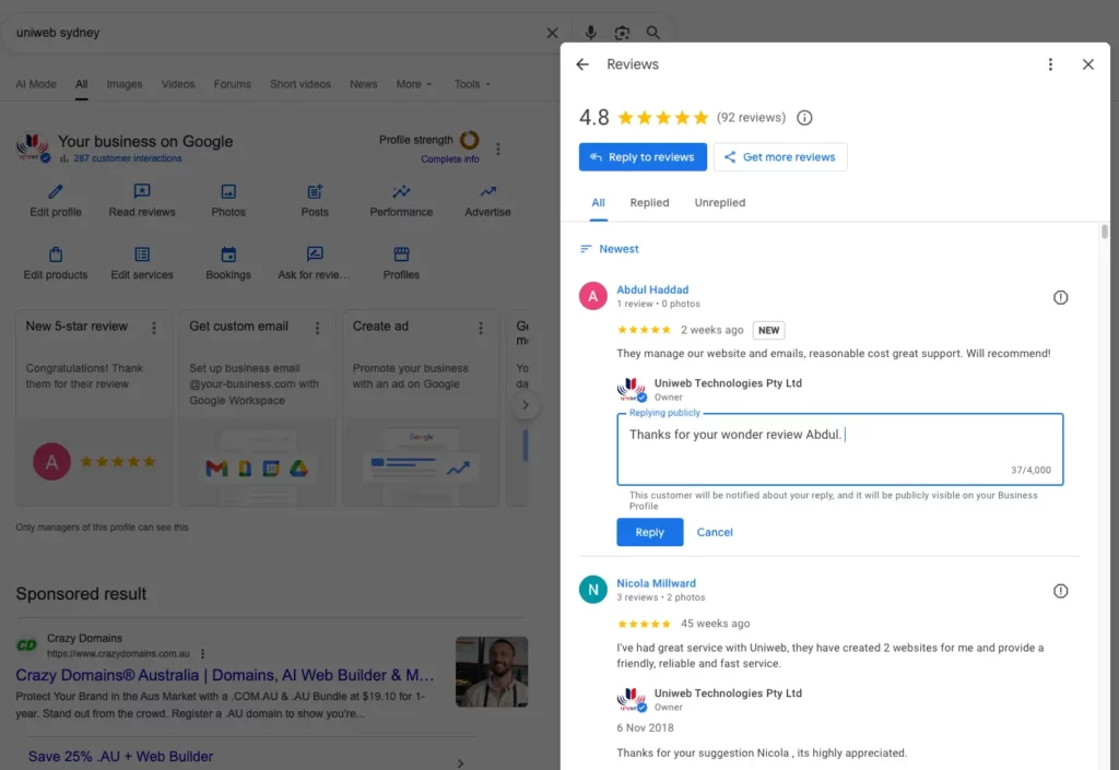 Social media community management service for Australian businesses by Uniweb