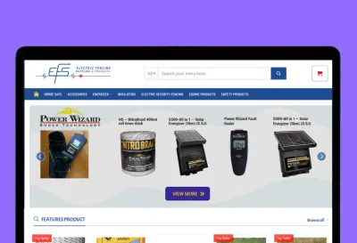 website representation of electric fencing supplies from ballarat east victoria