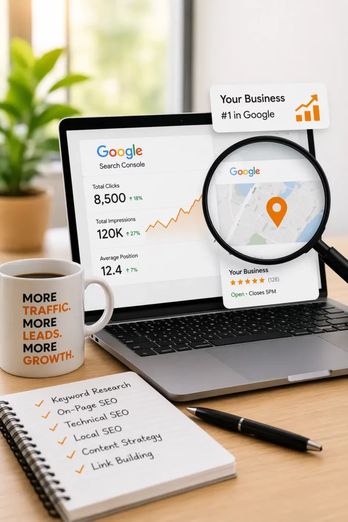 SEO services for Sydney small businesses — keyword research, on-page SEO, local search and link building
