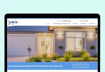 ultimate blue construction services-perth, website designed by uniweb