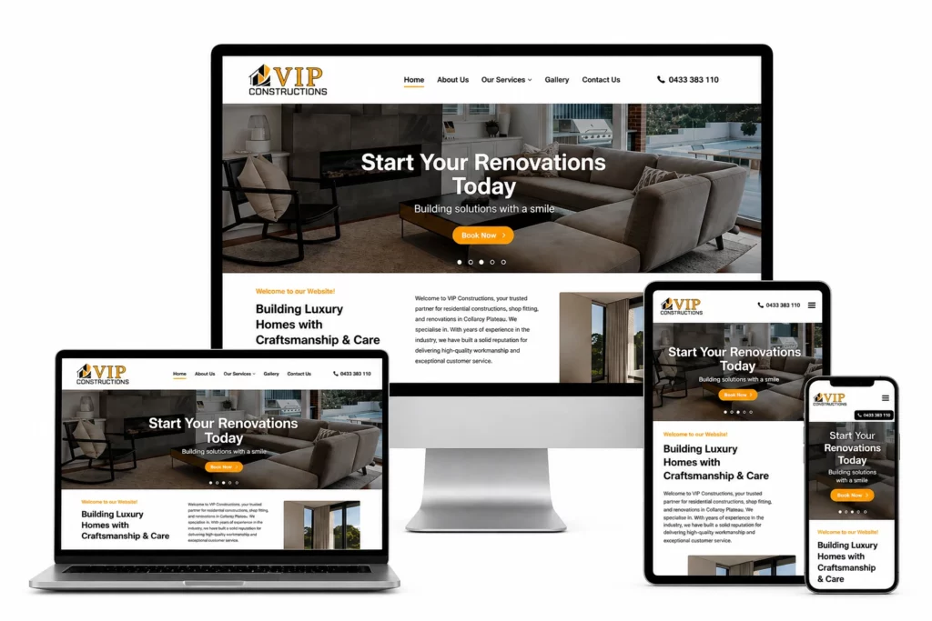 Vip Website Builder Web Design for Tradies Australia | Tradie Websites | Uniweb