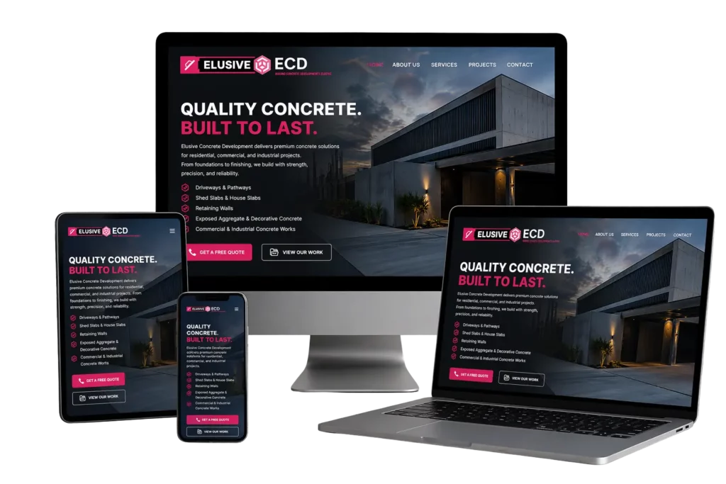 Responsive WordPress website designed by Uniweb displayed across desktop, laptop, tablet and mobile
