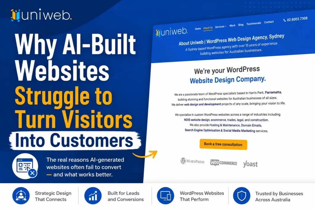 AI-built websites often struggle to convert visitors into customers.