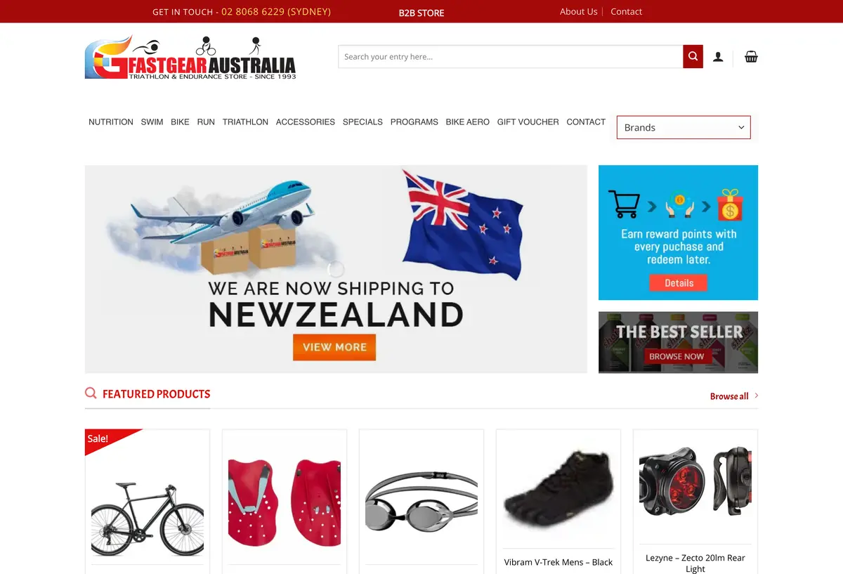 Fast Gear WooCommerce storefront homepage built by Uniweb